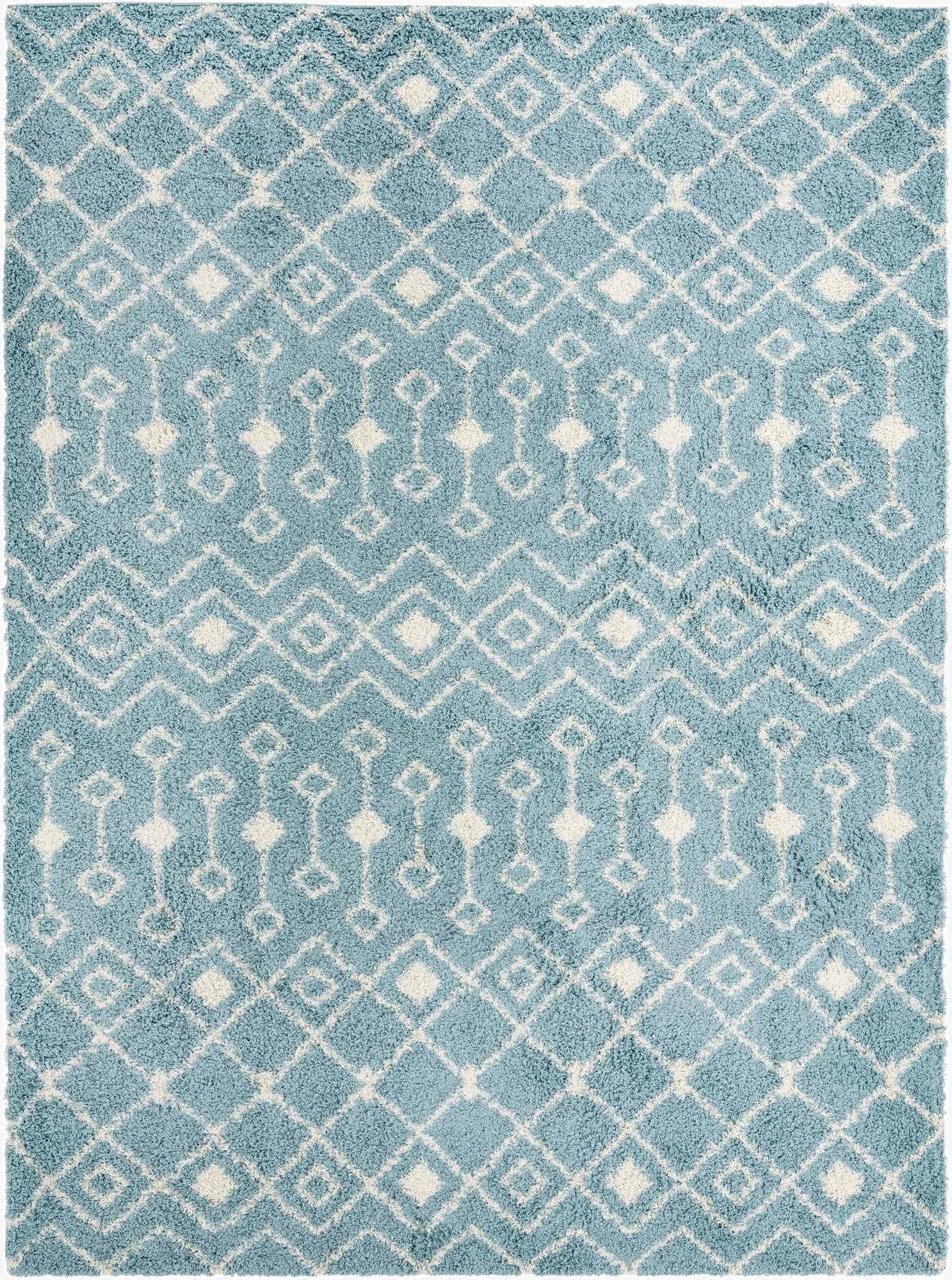 10' x 14' Moroccan Trellis Shag Rug