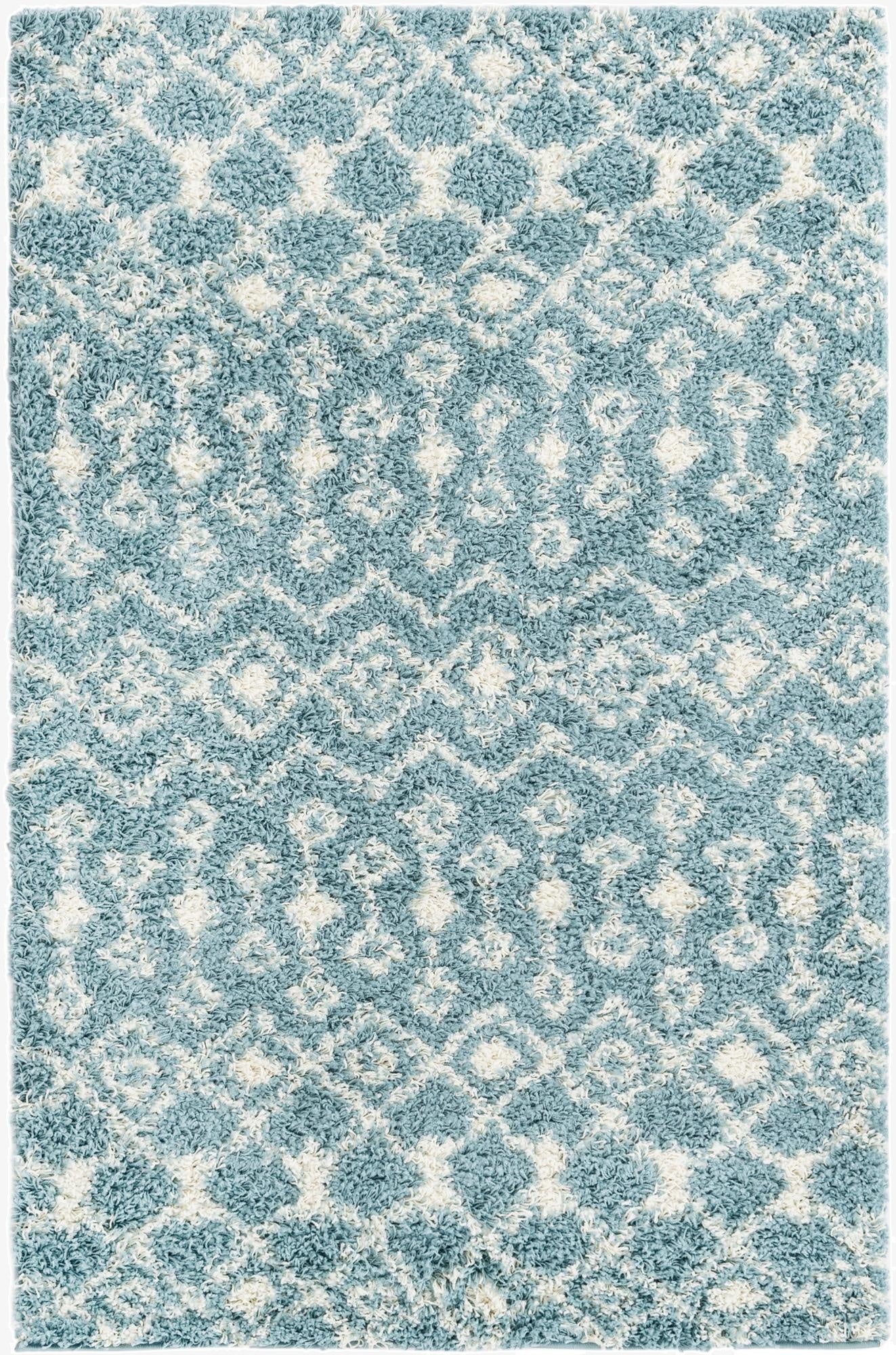 4' x 6' Moroccan Trellis Shag Rug