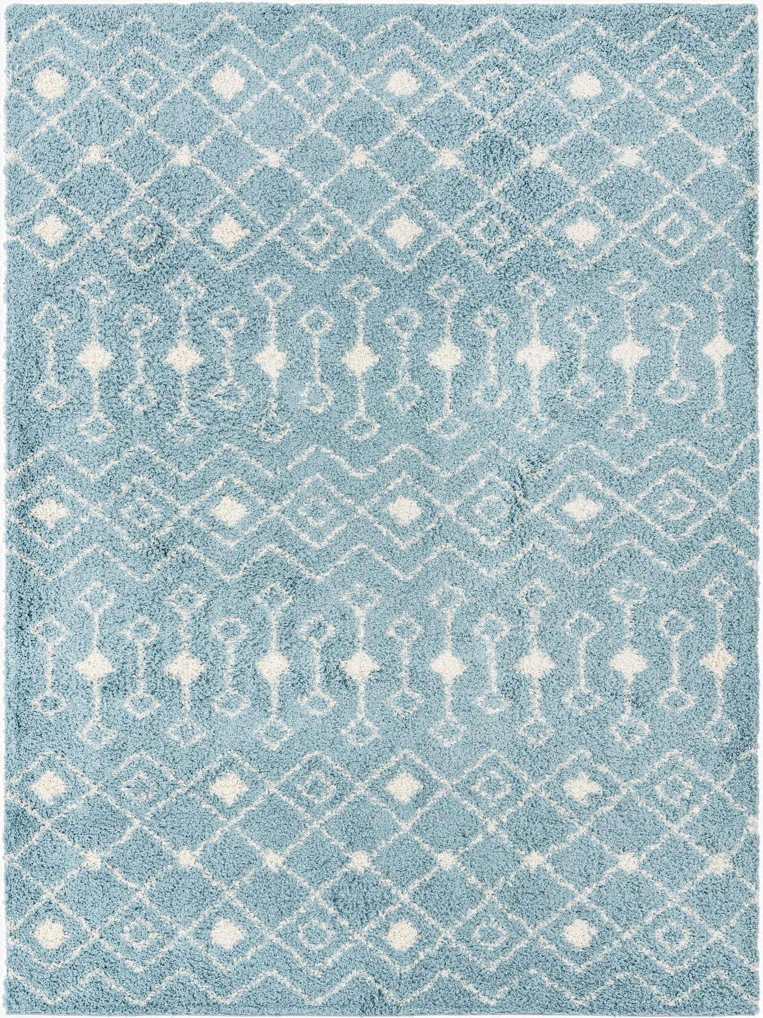 9' x 12' Moroccan Trellis Shag Rug