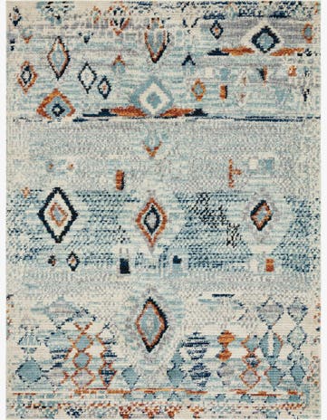 Light Blue Morocco Rug