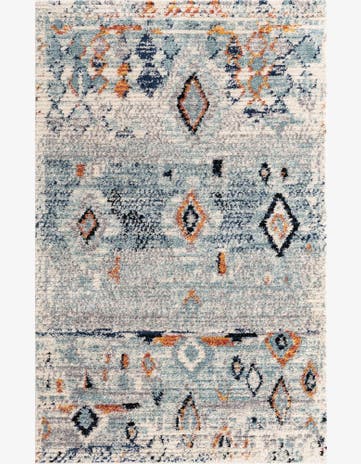 Light Blue Morocco Rug