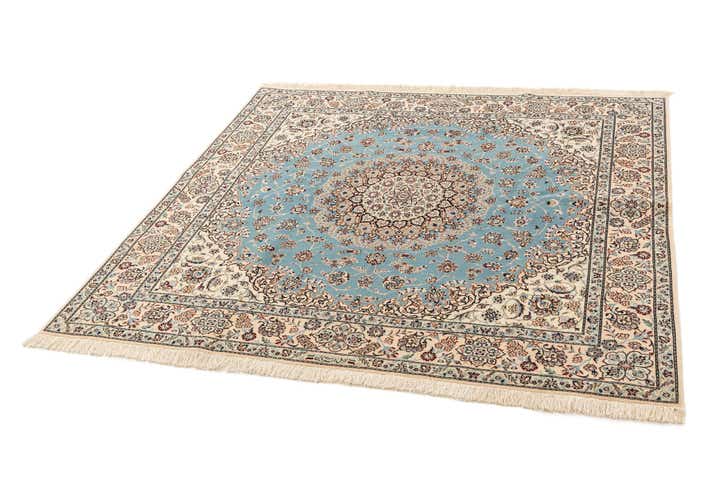 6' 6 x 6' 8 Hand Knotted Nain Rug
