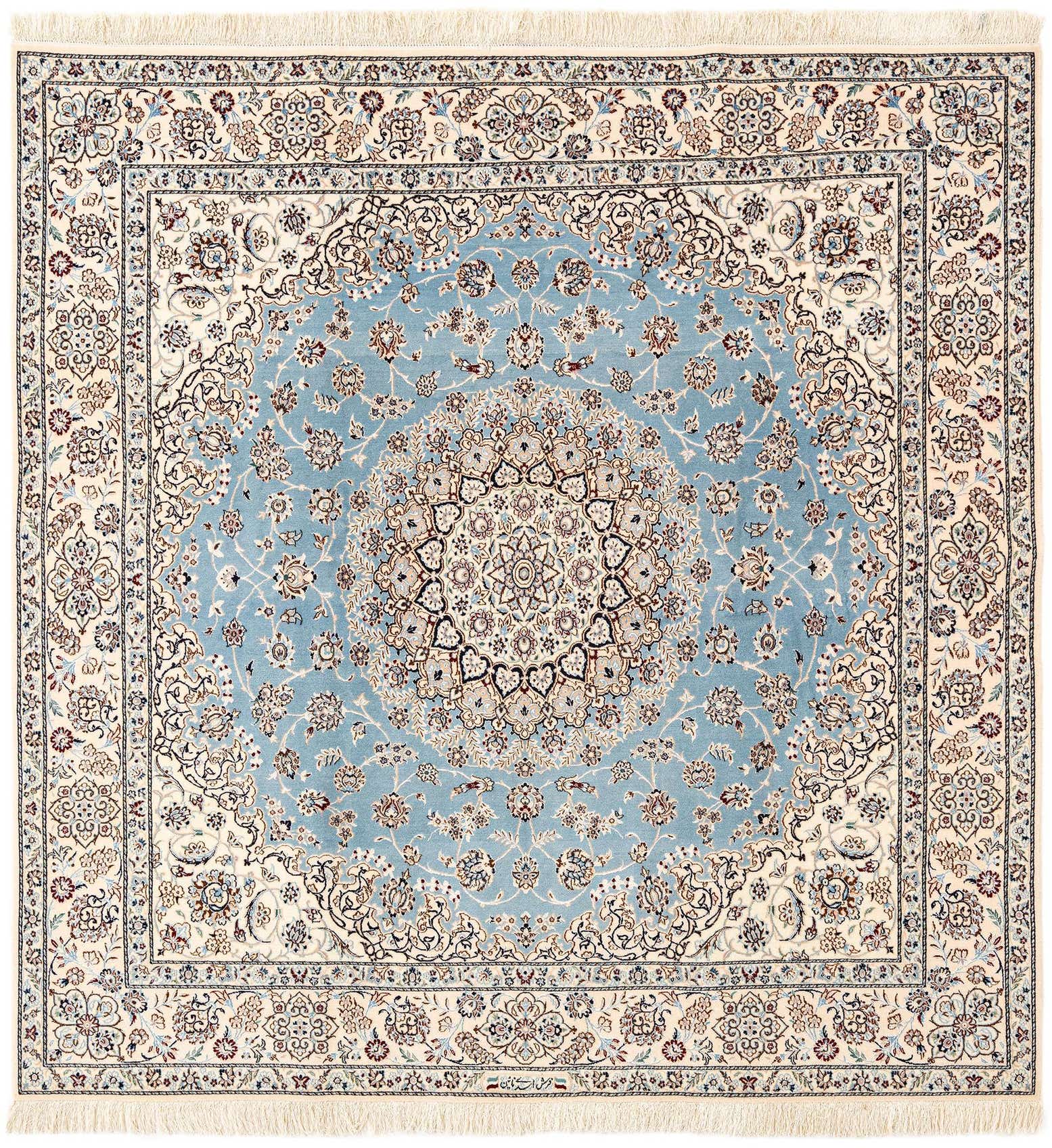 6' 6 x 6' 8 Hand Knotted Nain Rug