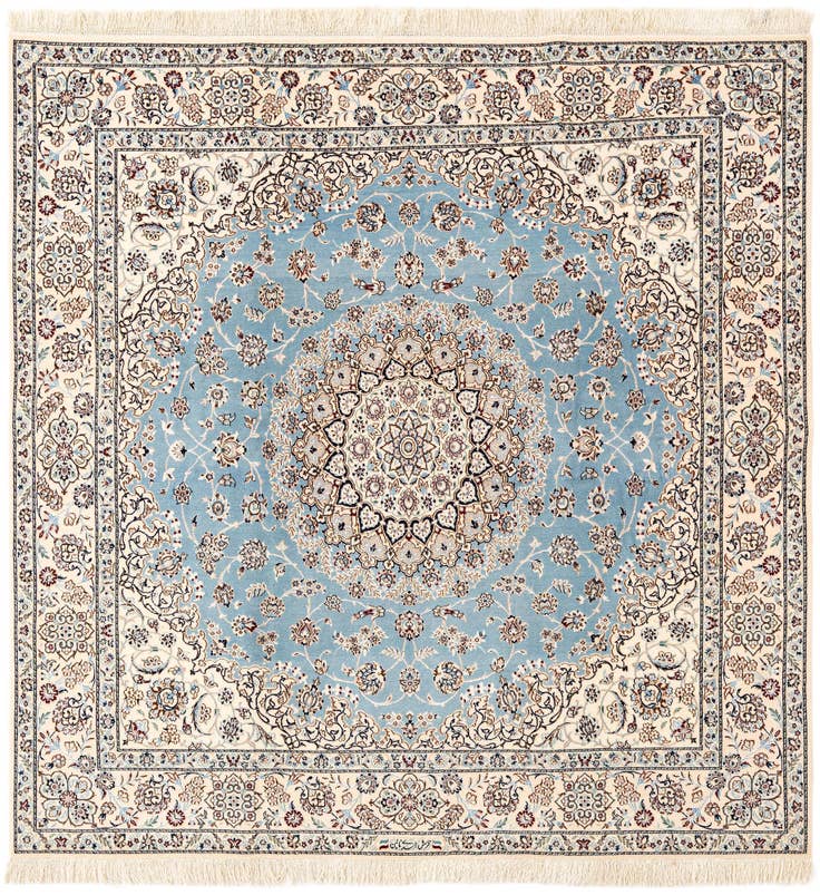 Detail image of 6' 6 x 6' 8 Hand Knotted Nain Rug
