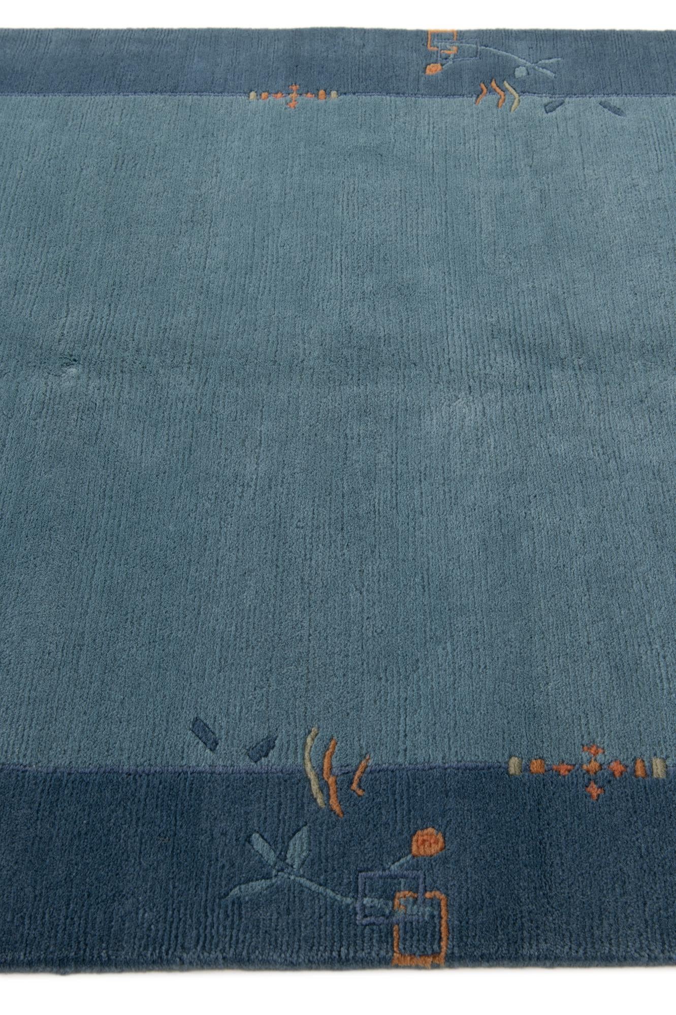 4' 9 x 6' 7 Hand Knotted Nepal Wool Rug