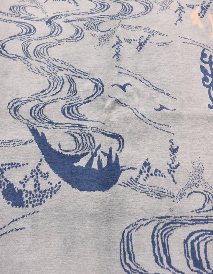 Detail image of 5' 7 x 8' Hand Knotted Nepal Wool Rug