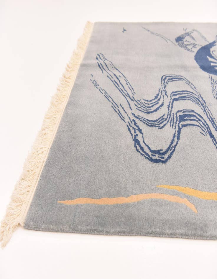 Detail image of 5' 7 x 8' Hand Knotted Nepal Wool Rug