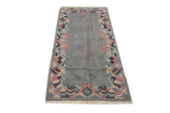 2' 5 x 4' 7 Hand Knotted Nepal Wool Rug