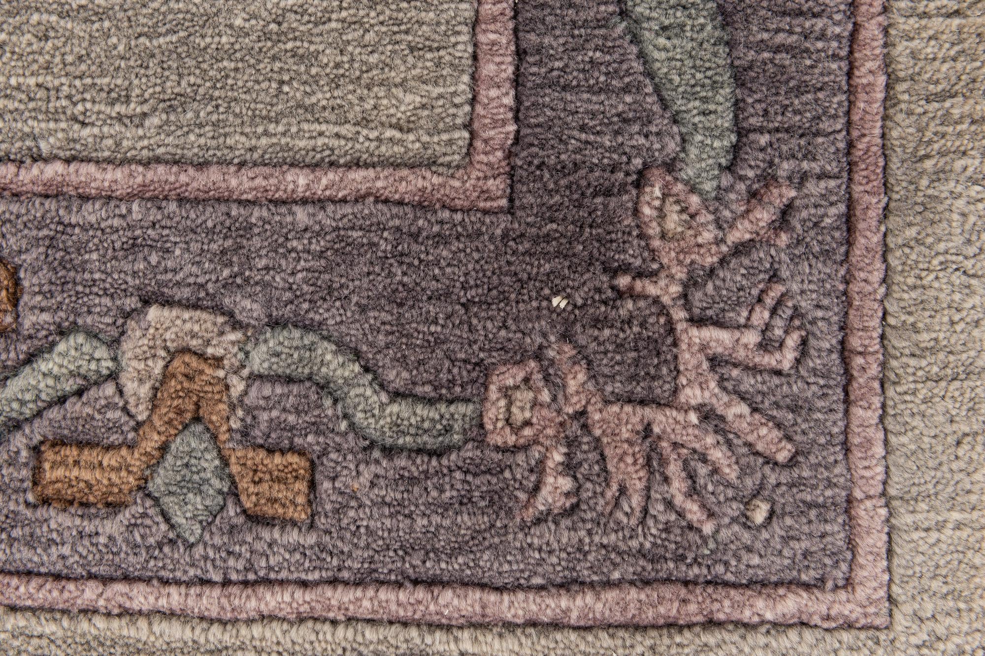 3' 2 x 5' 3 Hand Knotted Nepal Wool Rug