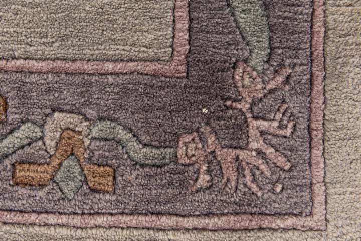 3' 2 x 5' 3 Hand Knotted Nepal Wool Rug