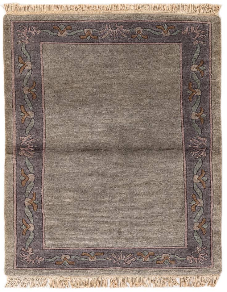 Detail image of 3' 2 x 5' 3 Hand Knotted Nepal Wool Rug