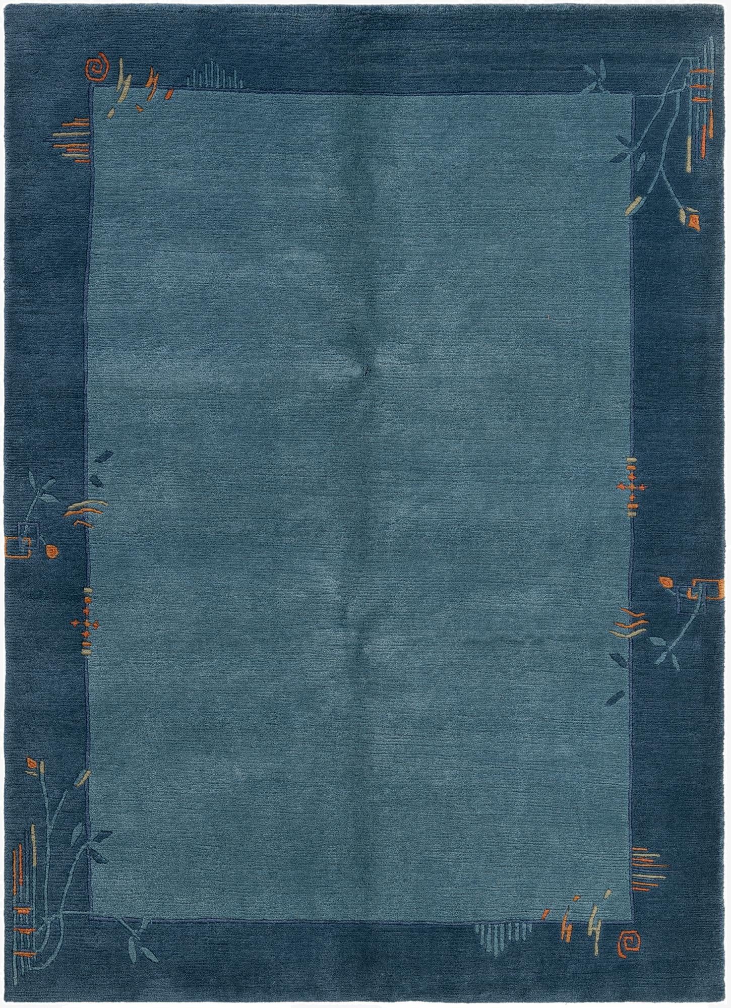 4' 9 x 6' 7  Hand Knotted Nepal Wool Rug