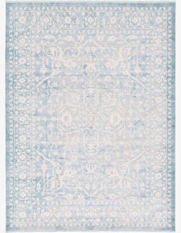 Light Blue New Vintage Rug