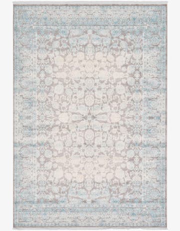 Light Blue New Vintage Rug