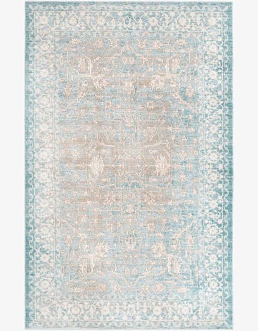 Light Blue New Vintage Rug