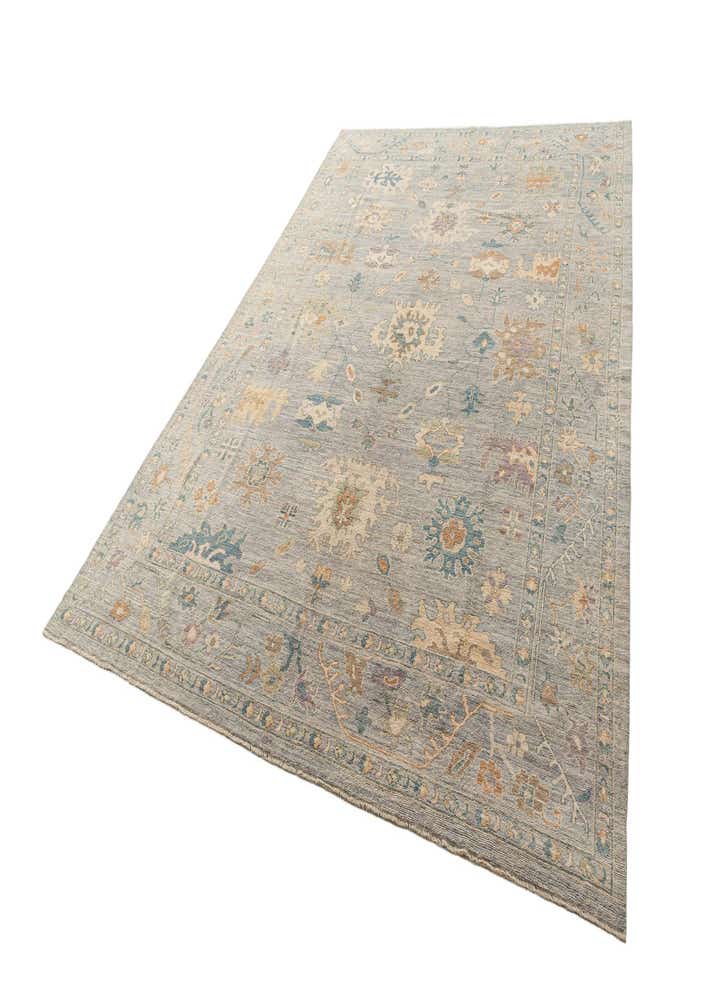 9' 10 x 13' 8 Hand Knotted Oushak Rug