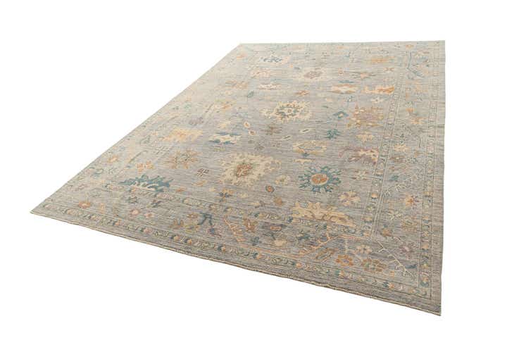 9' 10 x 13' 8 Hand Knotted Oushak Rug
