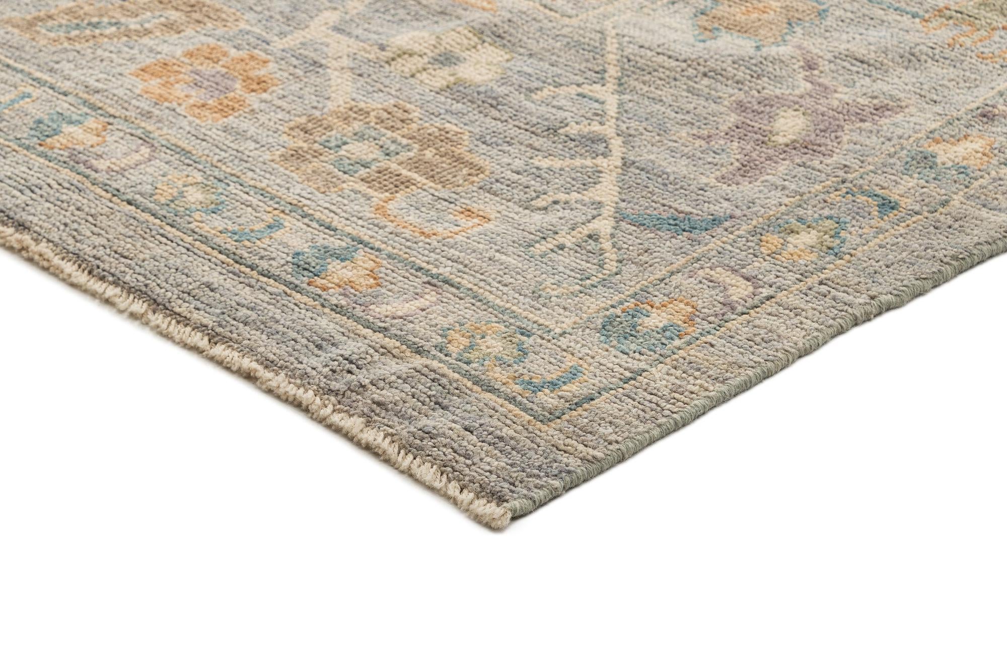 9' 10 x 13' 8 Hand Knotted Oushak Rug