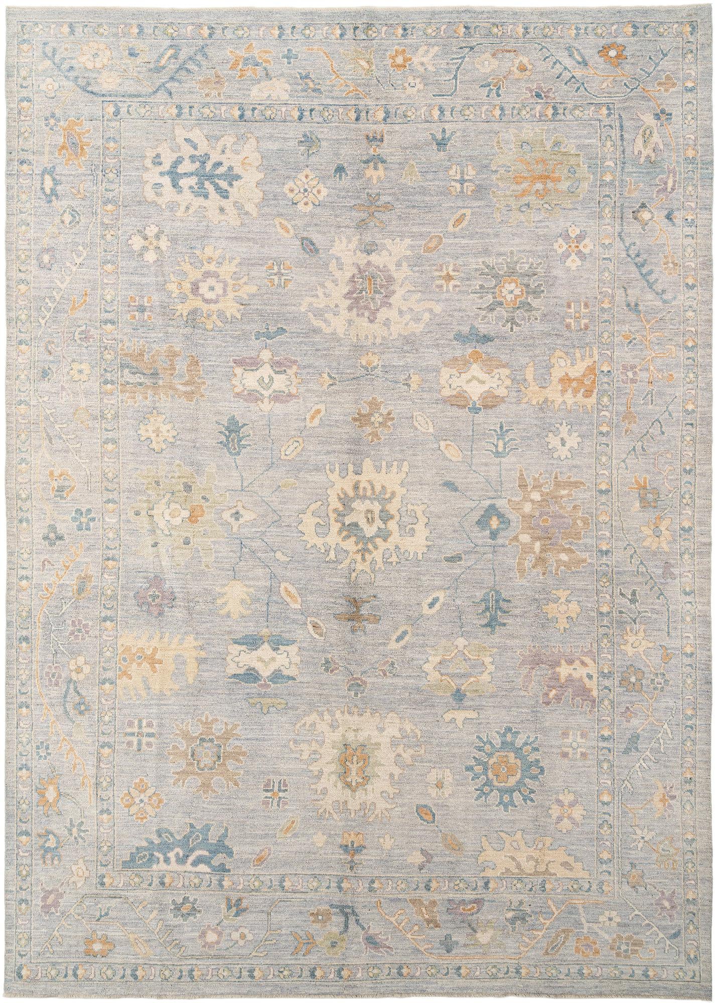 9' 10 x 13' 8 Hand Knotted Oushak Rug