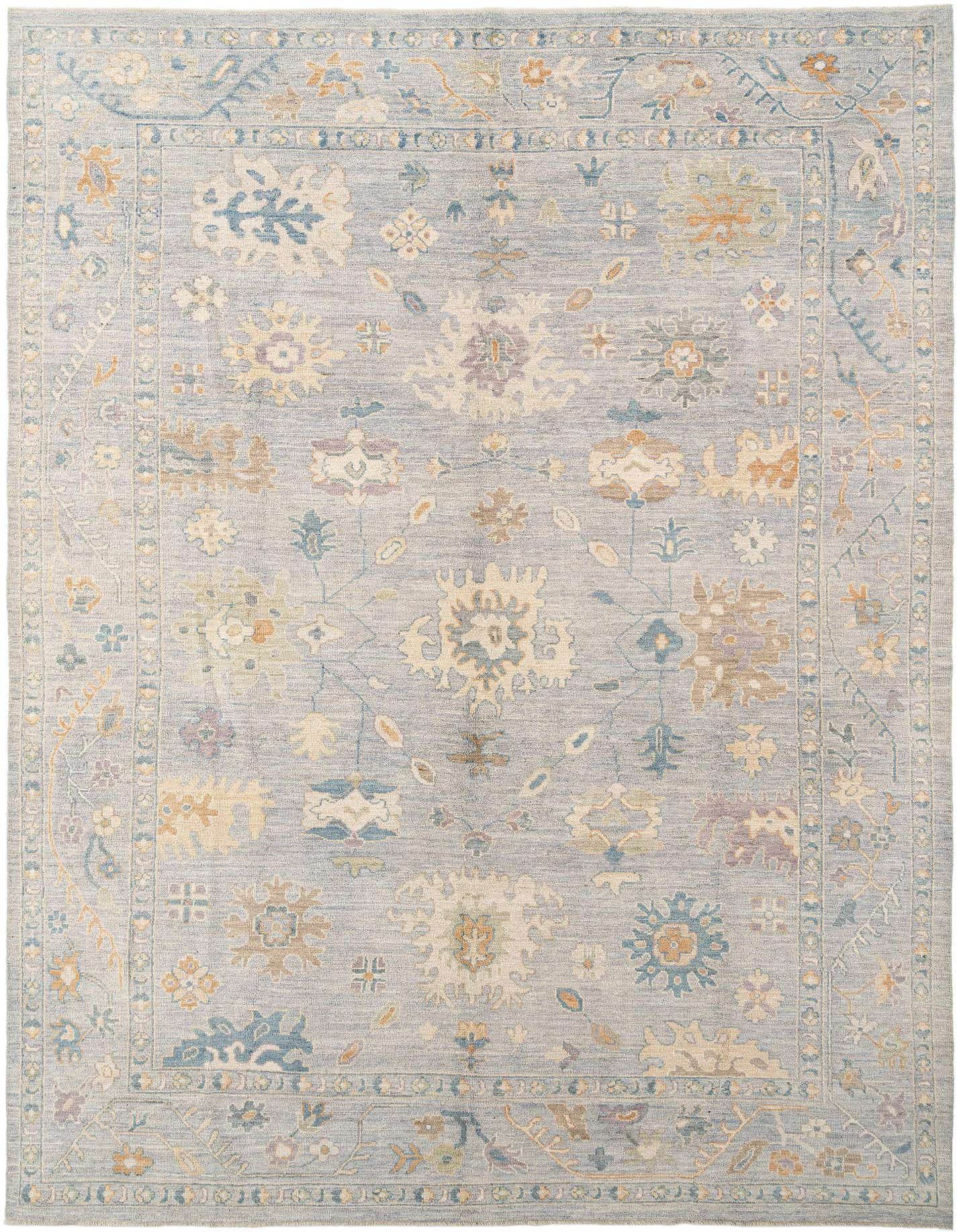 9' 10 x 13' 8 Hand Knotted Oushak Rug