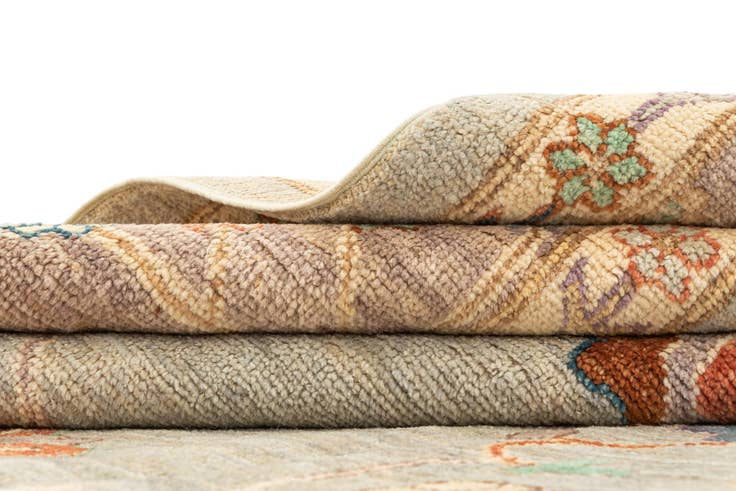 Detail image of 8' 11 x 11' 11 Hand Knotted Oushak Rug