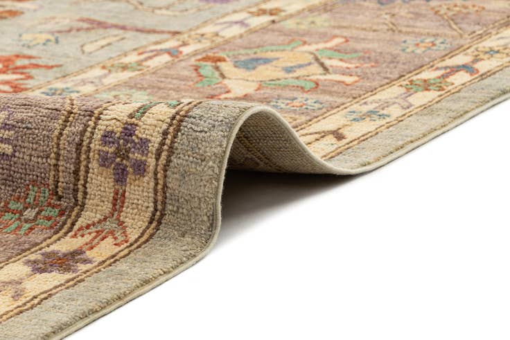 Detail image of 8' 11 x 11' 11 Hand Knotted Oushak Rug