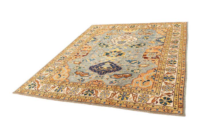 7' 10 x 9' 8 Hand Knotted Oushak Rug