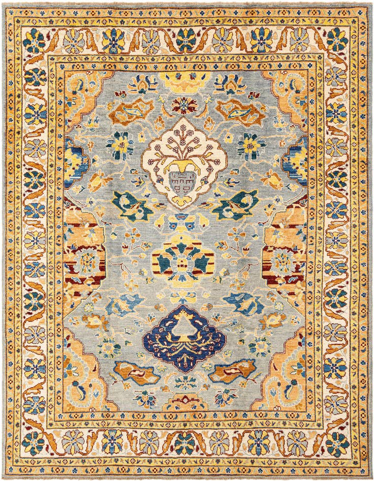 Detail image of 7' 10 x 9' 8 Hand Knotted Oushak Rug