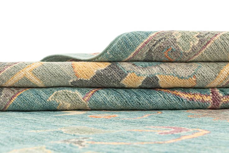 Detail image of 8' 11 x 11' 11 Hand Knotted Oushak Rug