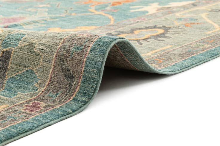 Detail image of 8' 11 x 11' 11 Hand Knotted Oushak Rug