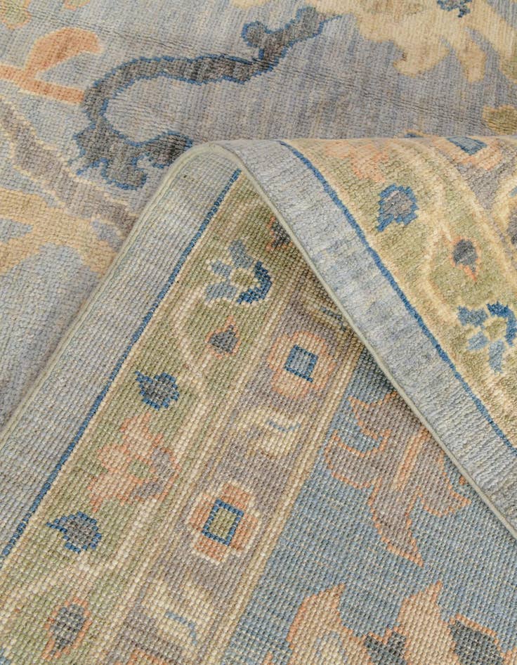 Detail image of 11' 5 x 14' 8 Hand Knotted Oushak Wool Rug