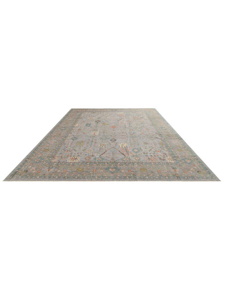 Detail image of 13' 2 x 17' 8 Hand Knotted Oushak Wool Rug