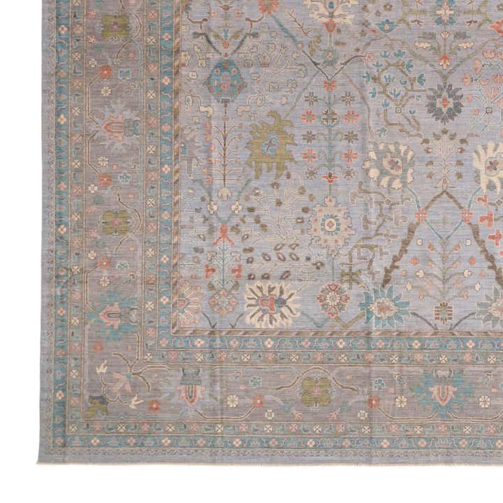 13' 2 x 17' 8 Hand Knotted Oushak Wool Rug