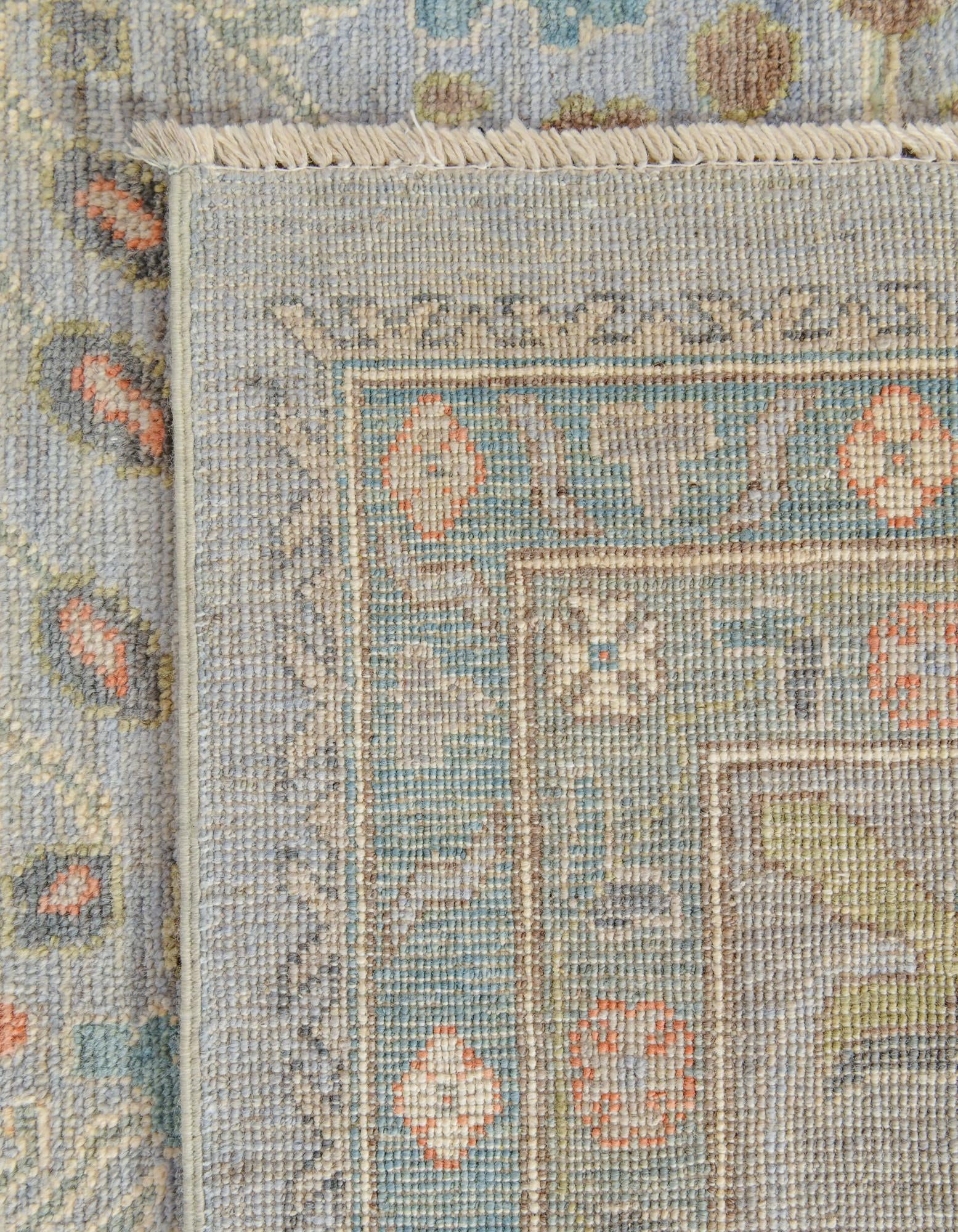 13' 2 x 17' 8 Hand Knotted Oushak Wool Rug