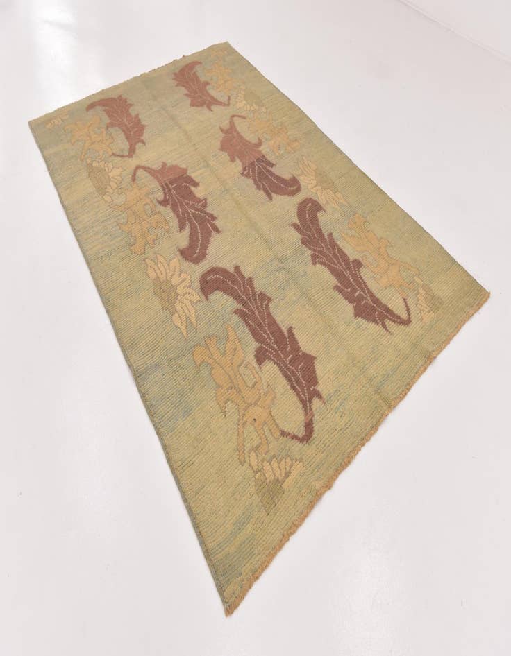 Detail image of 6' 6 x 9' 6 Hand Knotted Oushak Wool Rug