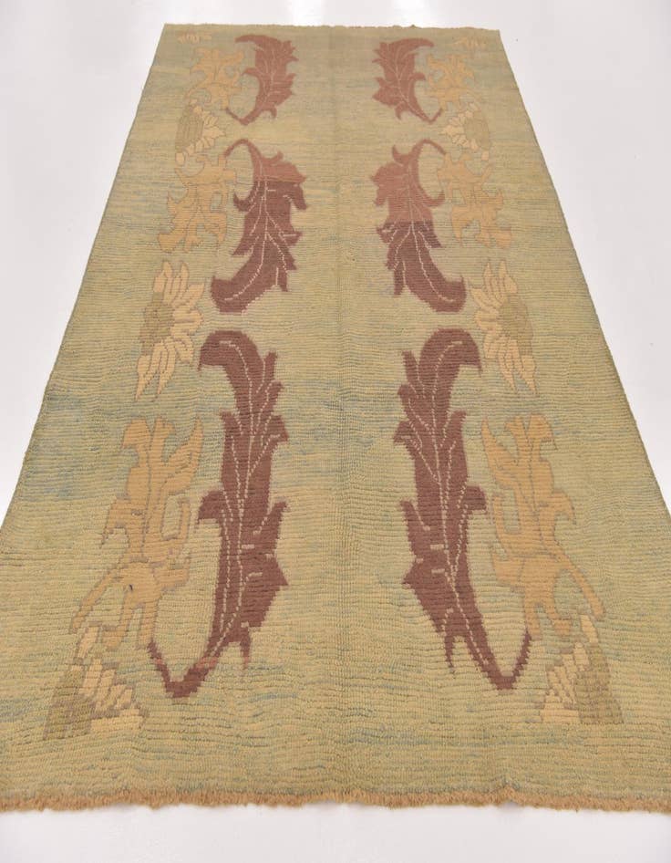 Detail image of 6' 6 x 9' 6 Hand Knotted Oushak Wool Rug