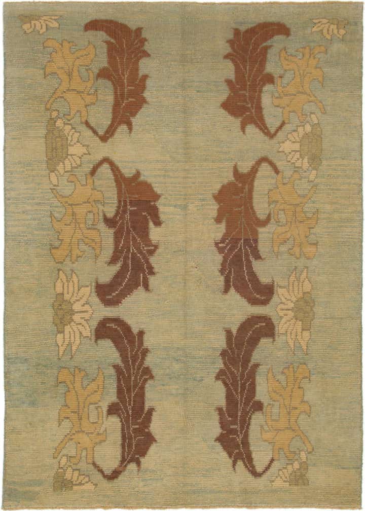 6' 6 x 9' 6 Hand Knotted Oushak Wool Rug