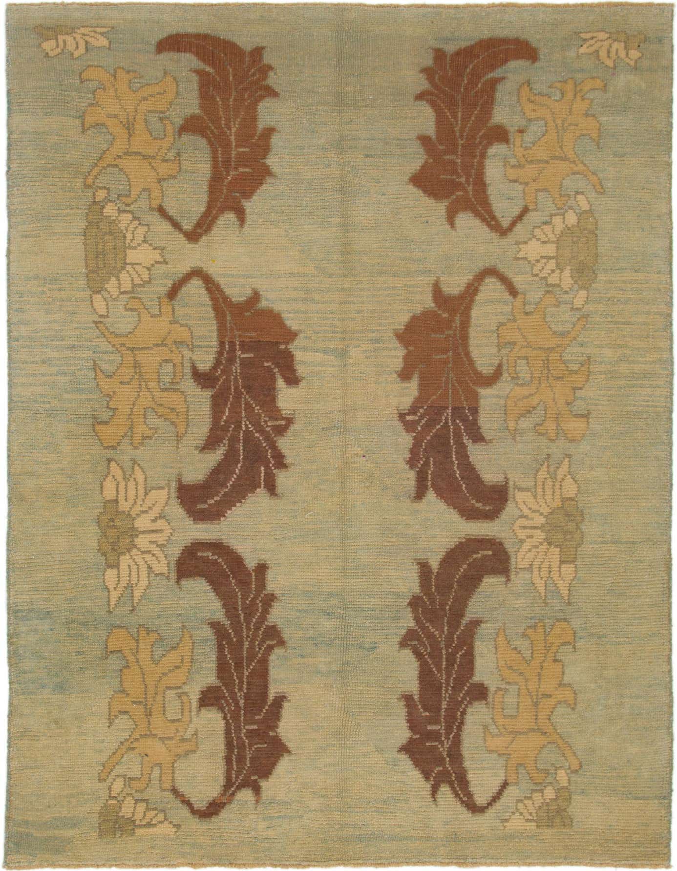 6' 6 x 9' 6 Hand Knotted Oushak Wool Rug
