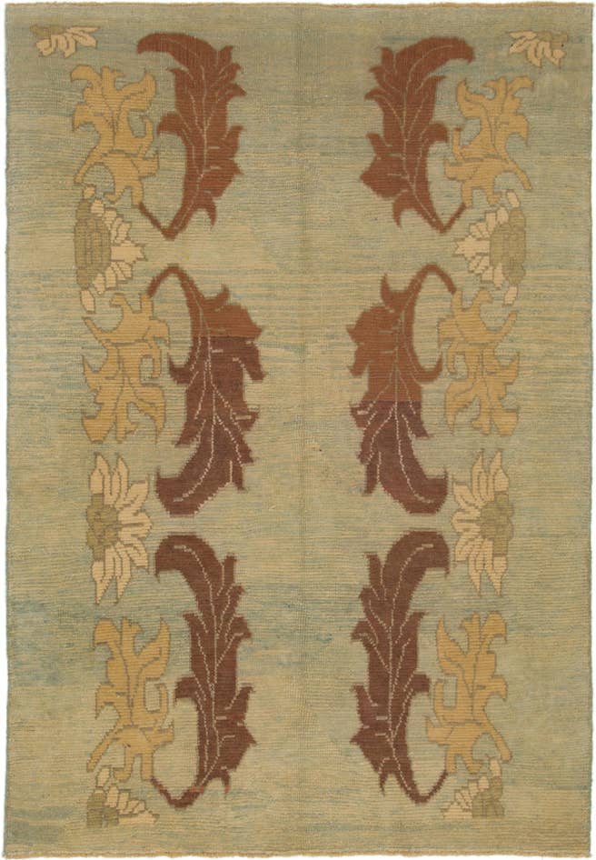 Detail image of 6' 6 x 9' 6 Hand Knotted Oushak Wool Rug