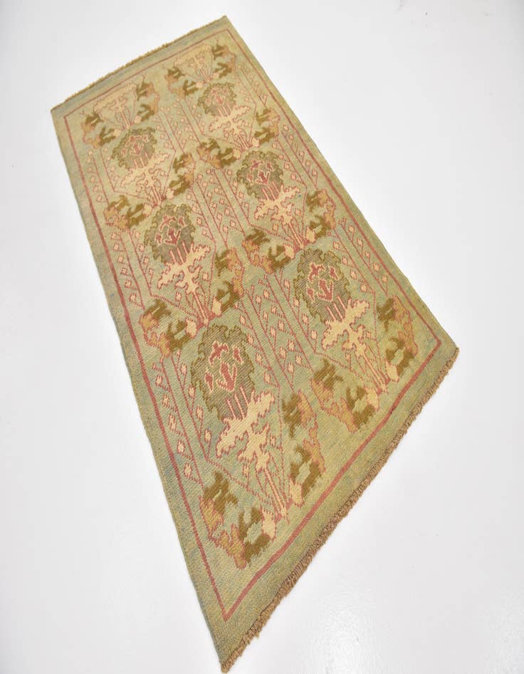 Detail image of 4' 3 x 7' Hand Knotted Oushak Wool Rug