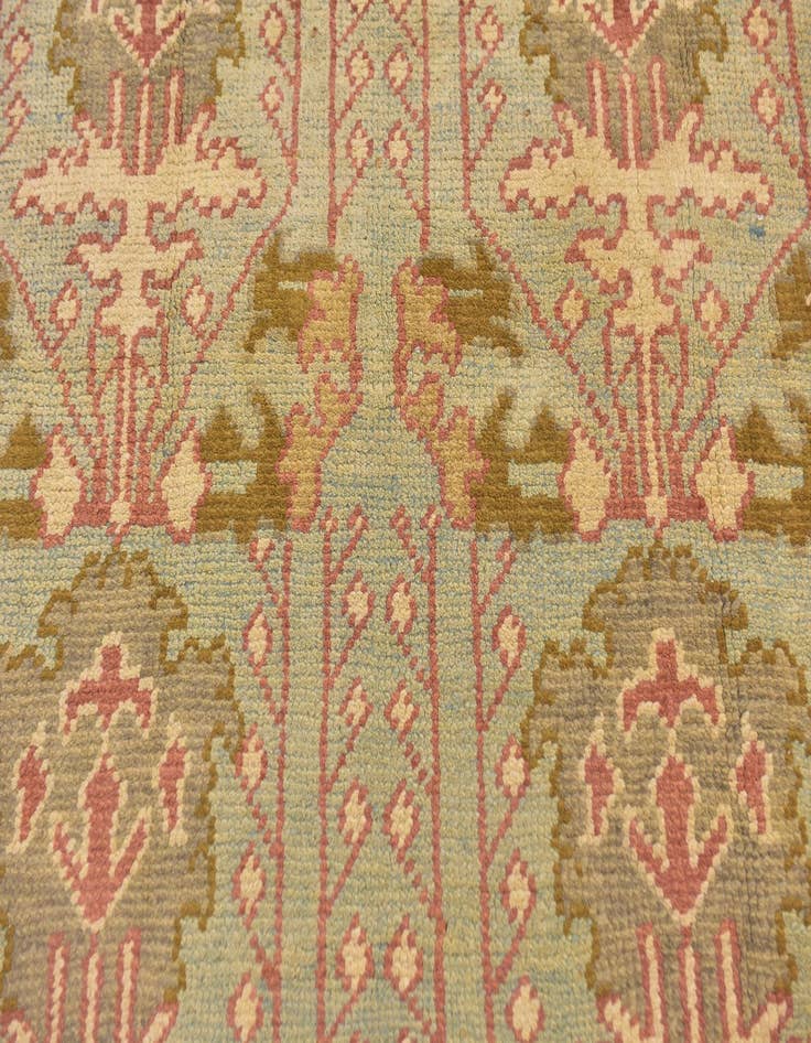 Detail image of 4' 3 x 7' Hand Knotted Oushak Wool Rug