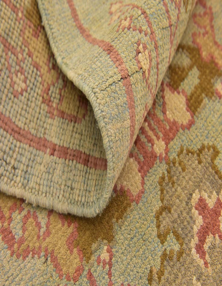 Detail image of 4' 3 x 7' Hand Knotted Oushak Wool Rug