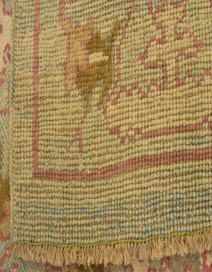 Detail image of 4' 3 x 7' Hand Knotted Oushak Wool Rug
