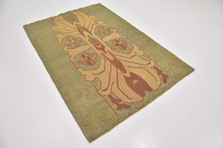 4' 7 x 6' 9 Hand Knotted Oushak Wool Rug