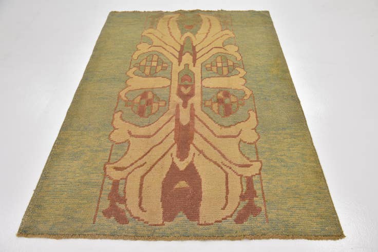 Detail image of 4' 7 x 6' 9 Hand Knotted Oushak Wool Rug