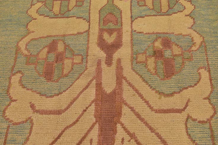 Detail image of 4' 7 x 6' 9 Hand Knotted Oushak Wool Rug