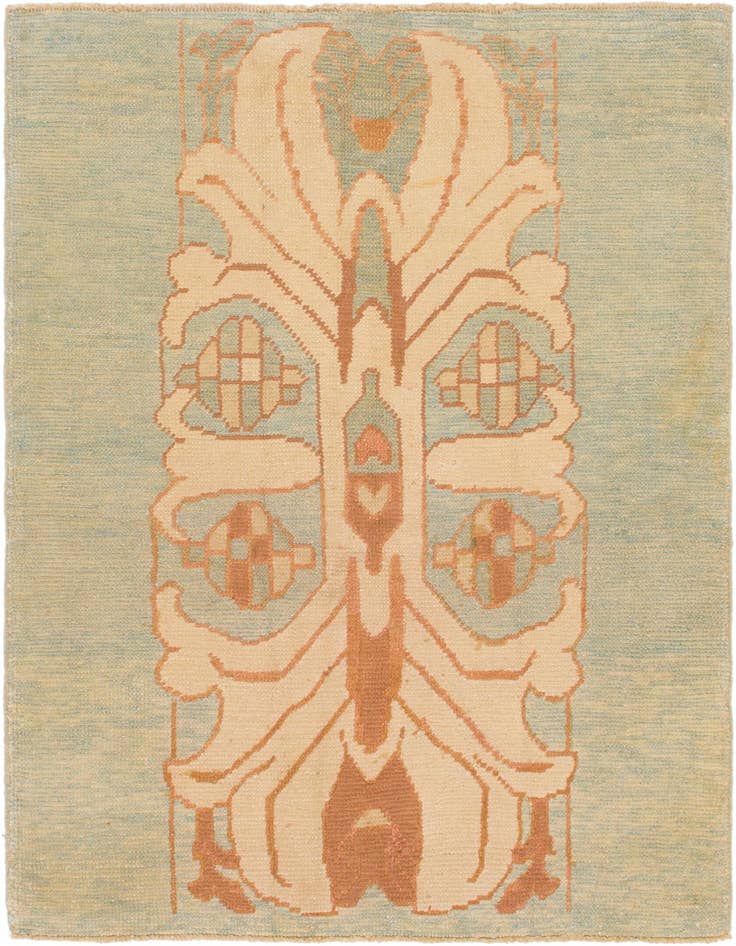 Detail image of 4' 7 x 6' 9 Hand Knotted Oushak Wool Rug