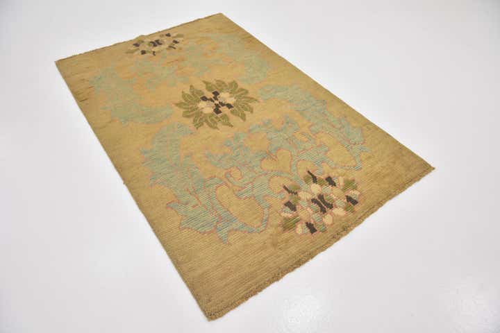 4' 3 x 6' 5 Hand Knotted Oushak Wool Rug