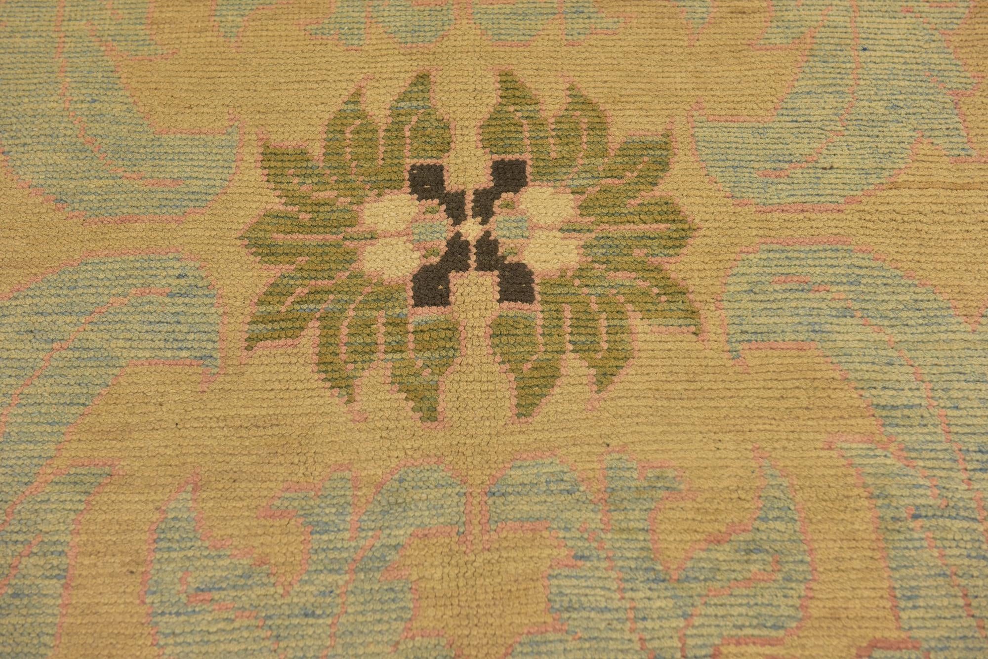 4' 3 x 6' 5 Hand Knotted Oushak Wool Rug