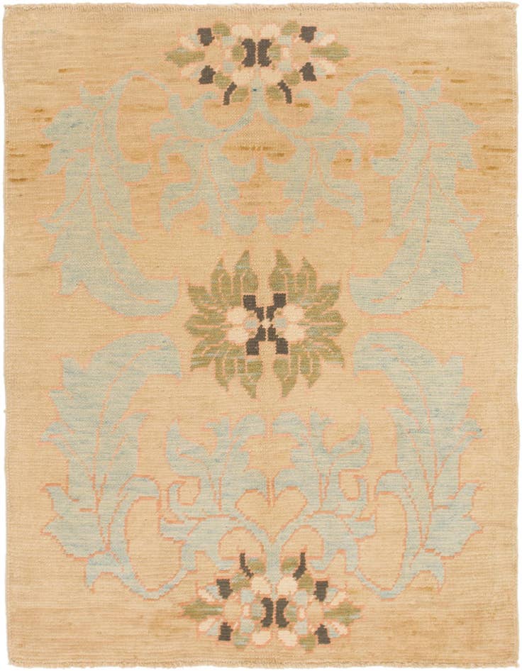 Detail image of 4' 3 x 6' 5 Hand Knotted Oushak Wool Rug